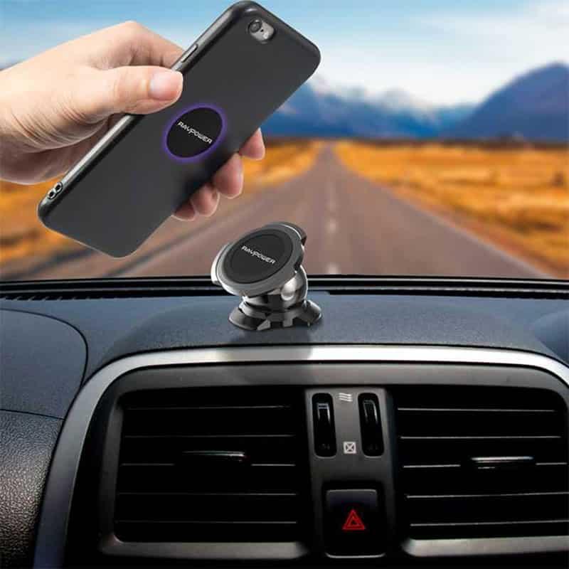 Ravpower Ultra-Compact Magnetic Car Phone Holder/Mount – Black - Tashqila Ravpower Ultra-Compact Magnetic Car Phone Holder/Mount – Black - Tashqila